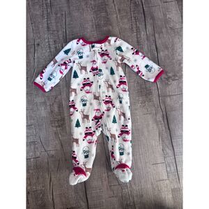 Carter’s Fleece Footed Sleeper 6 Months | Christmas Santa Snowman Reindeer